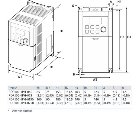 Dimension_PDR100