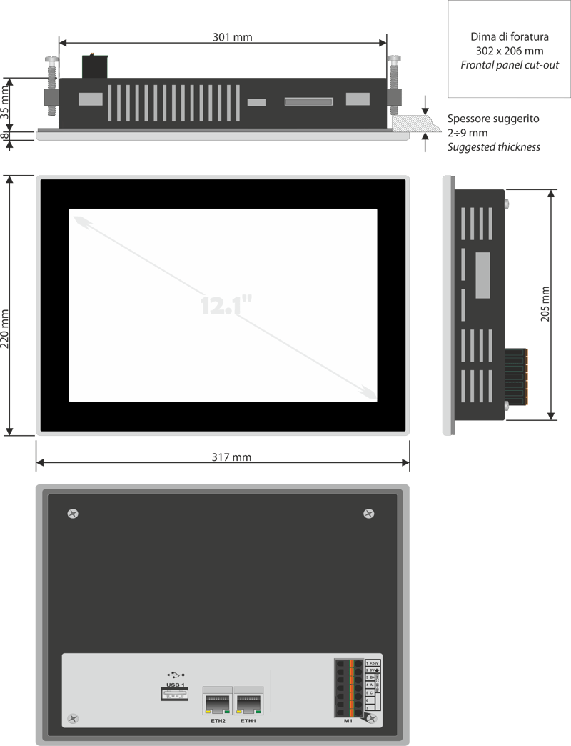 disegno TD820-HMI-1