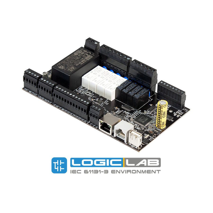 Open frame PLC with built-in I/Os 